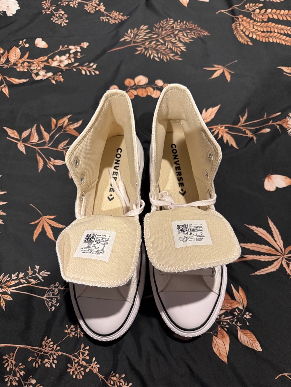 Converse High Top Platform Sneakers in Off-White - Picture 3 of 4